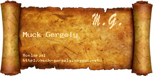 Muck Gergely névjegykártya