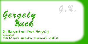 gergely muck business card